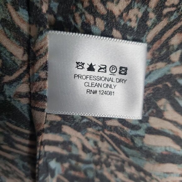 New PROENZA SCHOULER 100% Silk Print Sleeveless Bias Hem Hi Low Tunic Top Sz SM - Picture 14 of 15